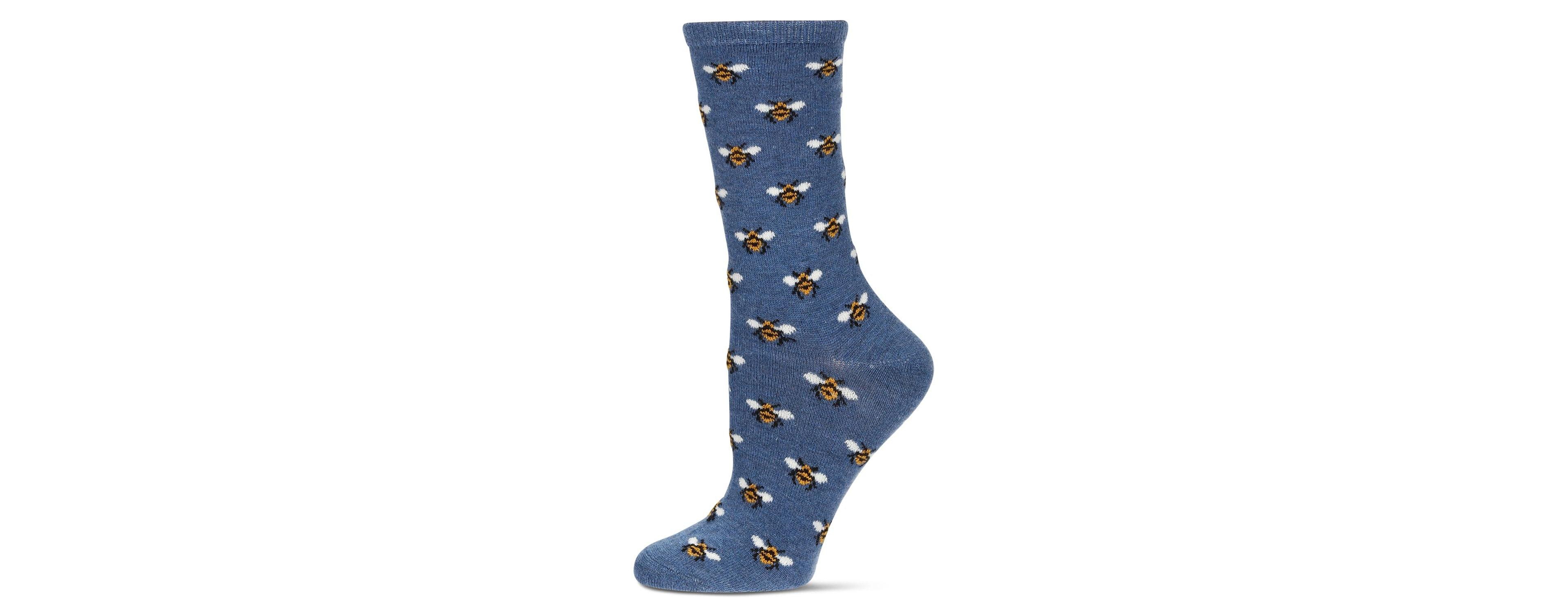 MeMoi Women's Bee Cashmere Blend Crew Socks