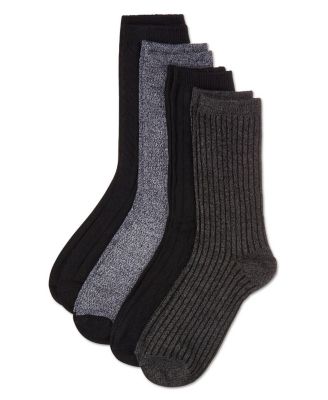 Women's 4 Pair Pack Textured Buttersoft Crew Socks