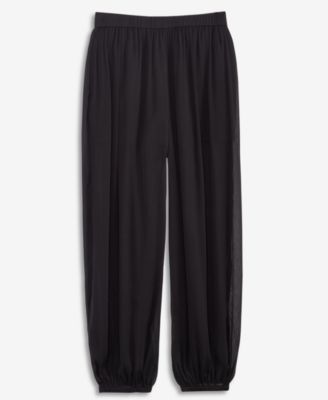 Women's Crinkle-Chiffon Balloon Joggers, Macy's Exclusive