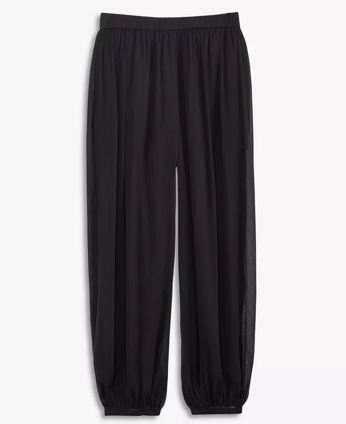 Women's Pull-On Crinkle-Chiffon Balloon Pants - thumbnail 5