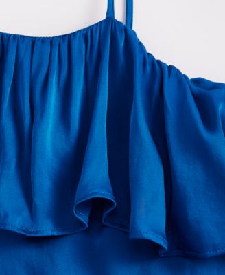 Women's Cold-Shoulder Long-Sleeve Ruffle Blouse, Macy's Exclusive