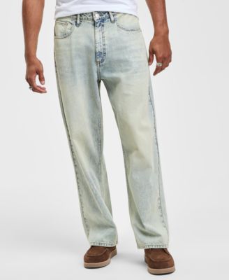 Men's Glass Blue Baggy Jeans, Macy's Exclusive