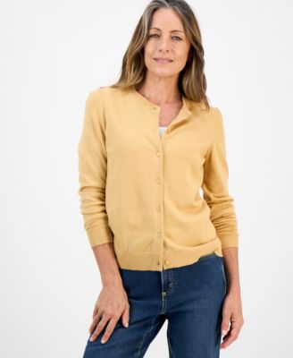 Petite Crewneck Cardigan, Macy's Exclusive