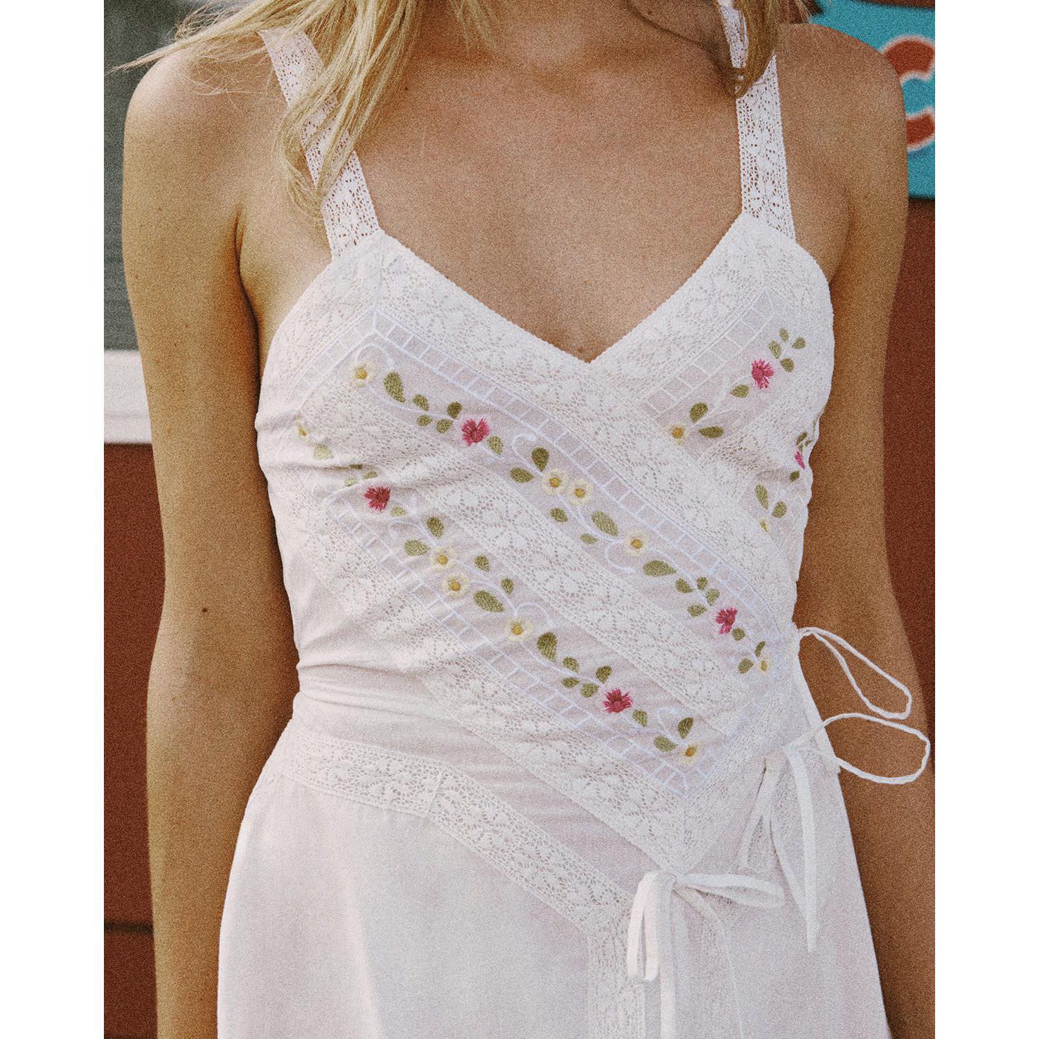Women's Lace Mix Bow Mini Dress