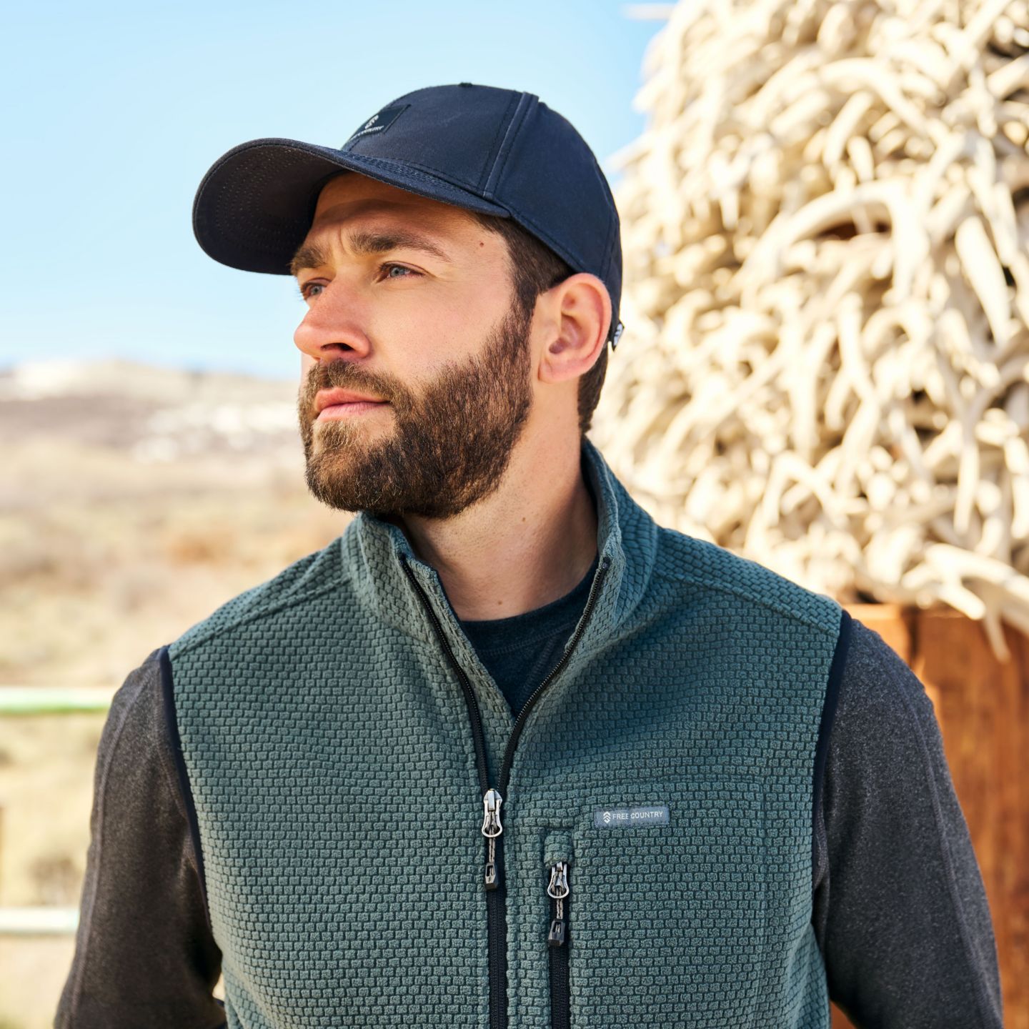 Мужской жилет Free Country Brick Fleece Adventure Vest, цвет: Вечнозелёный — фото 5