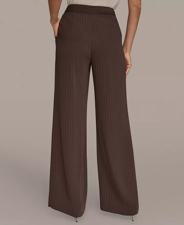 Women's Pinstripe Wide Leg Pants - thumbnail 5