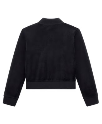 Girls' 8-16 Velour Rhinestone-Embellished Triangle Logo Active Sweatshirt