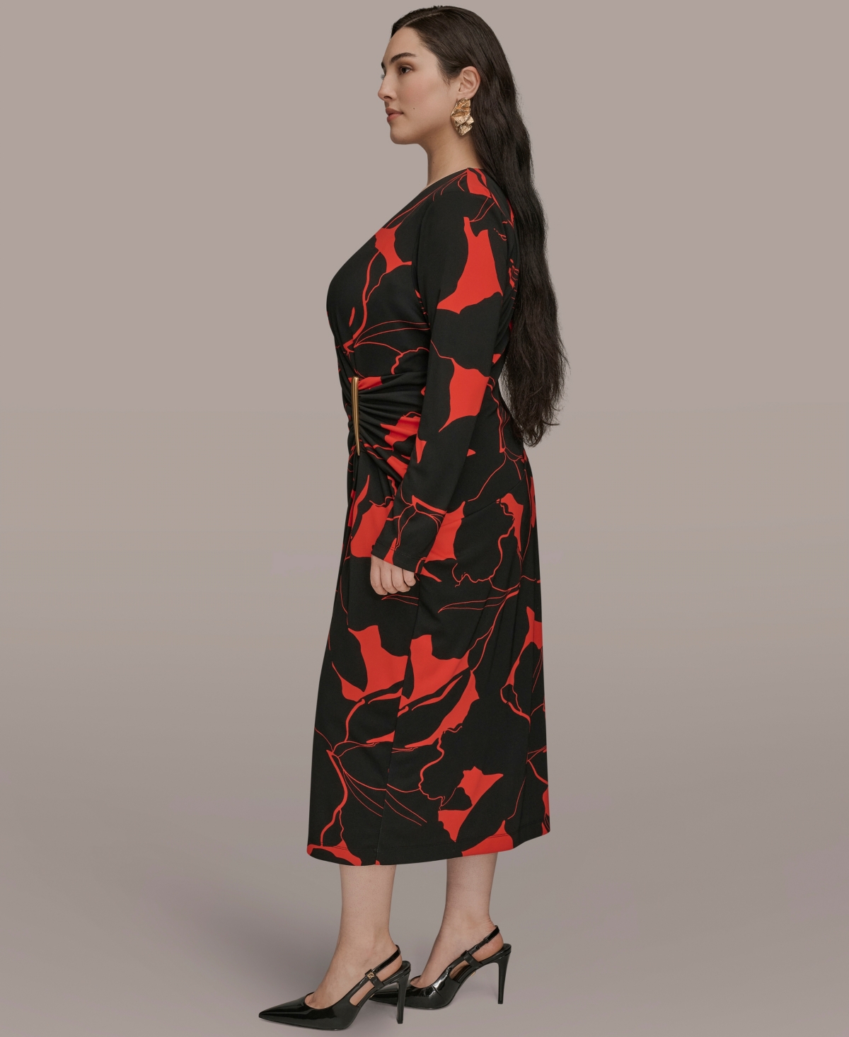 Donna Karan New York Plus Size Wrap Sheath Dress