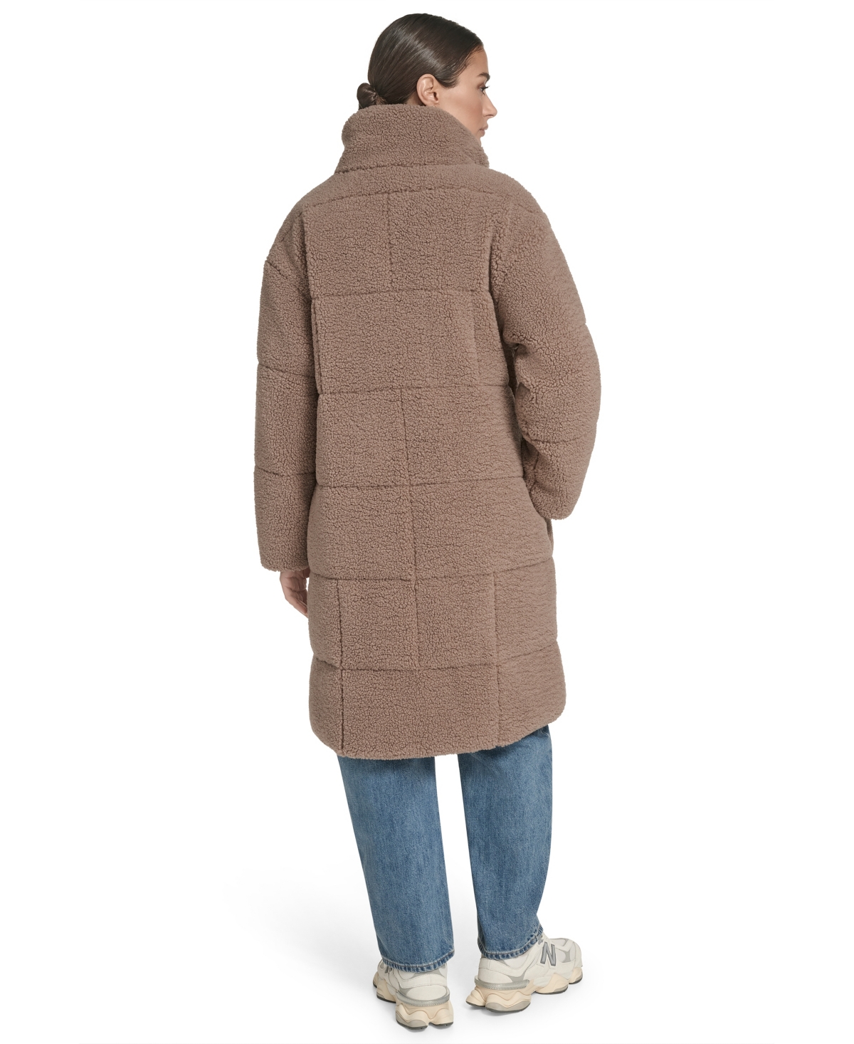 Levi's Women's Regular Sherpa Snap-closure Teddy Coat In Brown
