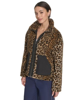 Women's Regular Stand Collar Sherpa Teddy Jacket