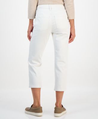 Petite Embroidered Cuff High Rise Capri Jeans, Macy's Exclusive