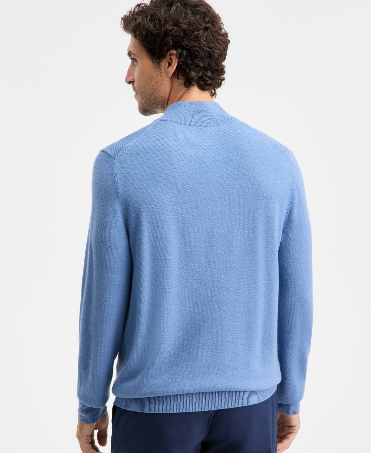 Alfani Men's Long-Sleeve Half-Zip Merino Sweater, Created for Macy's