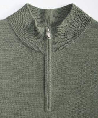Men's Long-Sleeve Half-Zip Merino Sweater, Created for Macy's