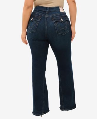 Plus Size Joey Flare Mid Rise Flap Jeans