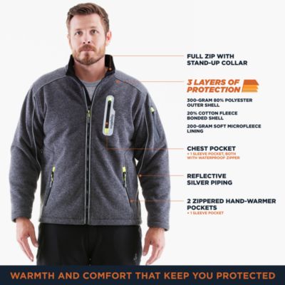Men's Extreme Sweater Jacket - 10°F Comfort, Insulated, Windproof, Water-Repellent, Durable Workwear for Extreme Cold Weather