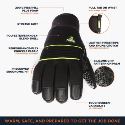 Men's Extreme Ultra Grip Gloves - Insulated, Cut-Resistant, Touchscreen-Compatible Work Gloves for Extreme Cold