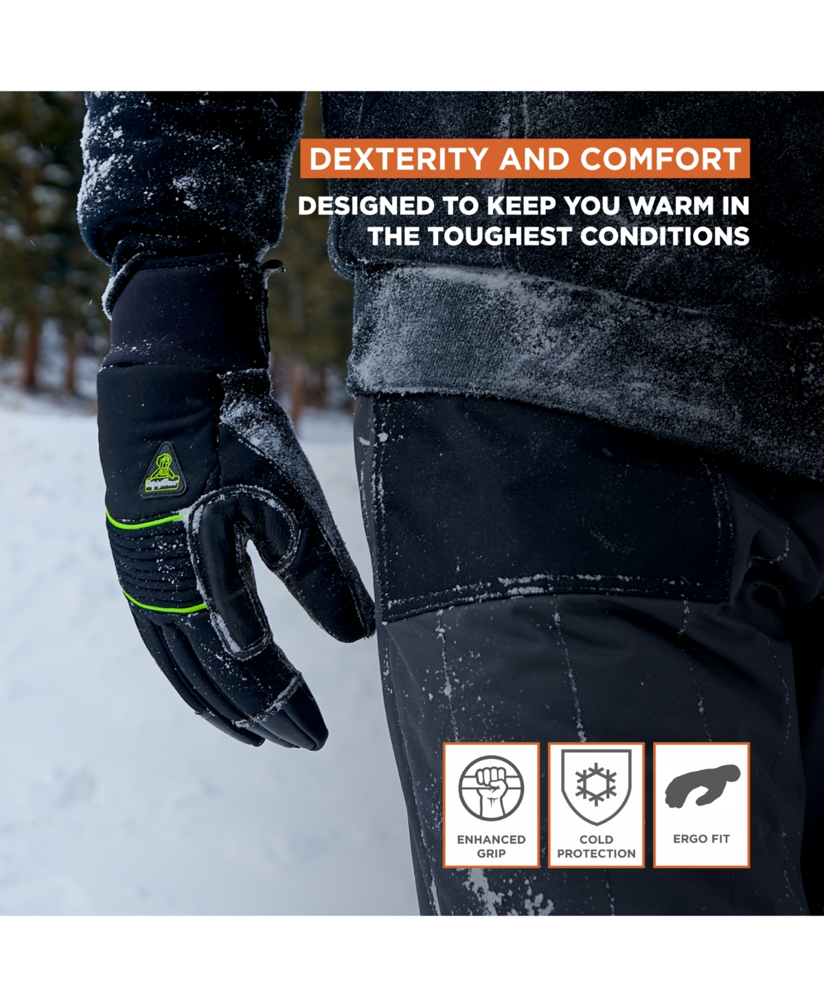 RefrigiWear Men's Extreme Ultra Grip Gloves - Insulated, Cut-Resistant, Touchscreen-Compatible Work for Cold