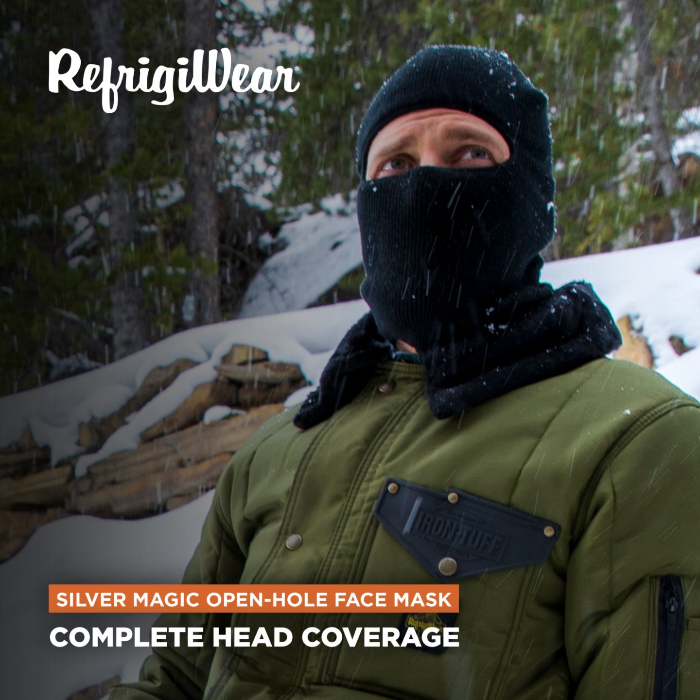 Мужская маска для лица RefrigiWear Silver Magic с отверстиями, цвет: Чёрный — фото 5