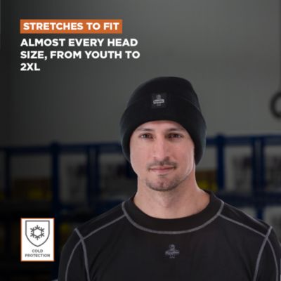 Men's Four Layered Soft Acrylic Knit Winter Beanie Fat Cap