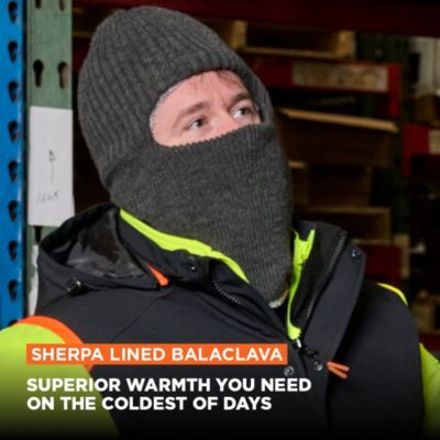 Men's Sherpa-Lined Balaclava - Insulated Full-Face Winter Mask with Thermal Comfort