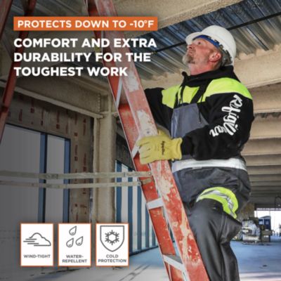 Men's Insulated Leather Gloves - Warm, Durable, High-Performance Cold Weather Work Gloves