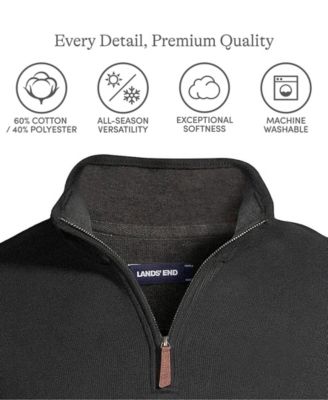 Big & Tall Bedford Rib Quarter Zip Sweater