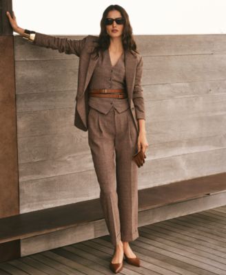 Women's Glen Plaid Cotton-Blend Blazer