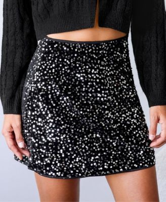 Women's Show Stopper Black Mini Skirt