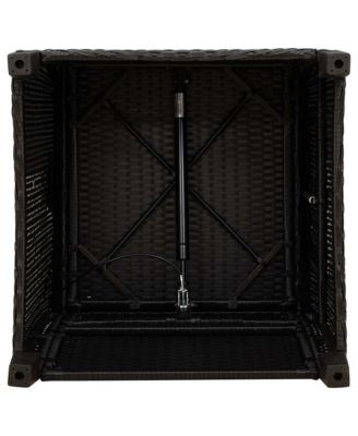 Reclining Garden Chair Black Poly Rattan Standard