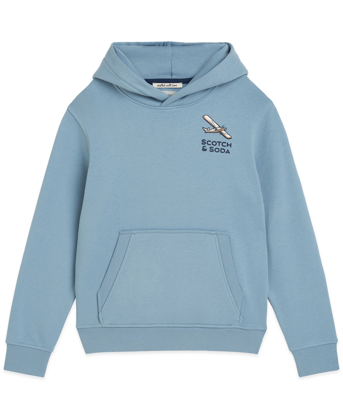 Scotch & Soda Boys 8-16 Whimsical Graphic Hoodie Sweatshirt In Blue