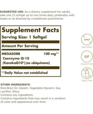Megasorb CoQ-10 ,100 mg ,30 Soft Gels