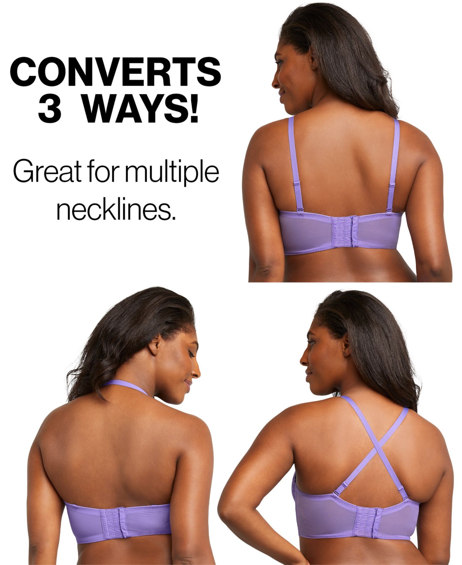 Women's Pure Comfort Lace & Mesh Longline Wireless Bralette DM1188
