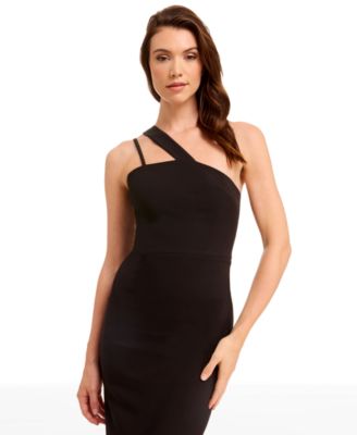 Women's Asymmetrical Neck Sheath Gown