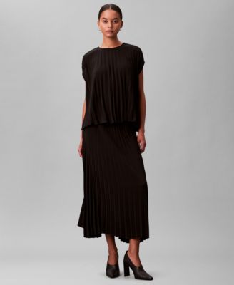 Women's Pleated Midi Skirt