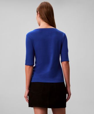 Women's Half Sleeve Boat Neck T-Shirt