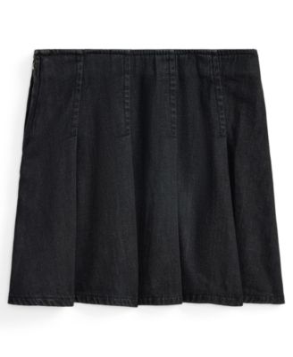 Girls' 2T-6X Pleated Denim Skirt