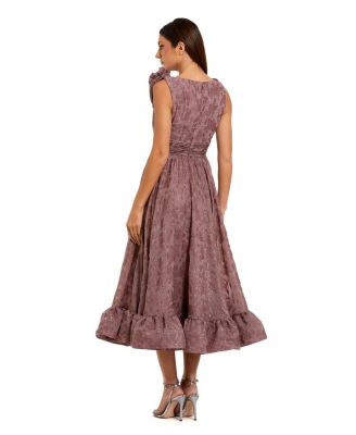 Women's Burnout Chiffon Sleeveless Cowl Neck Midi Dress