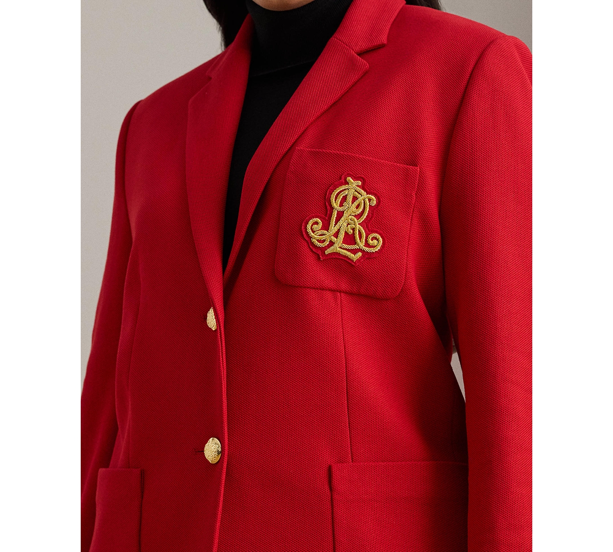 Lauren Ralph Plus Bullion Jacquard Blazer
