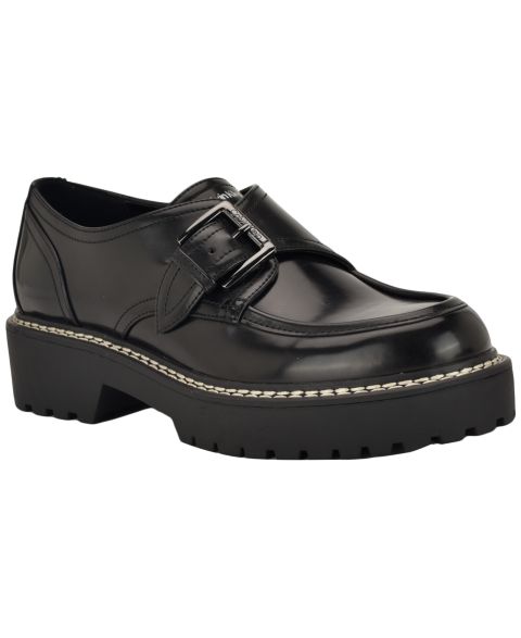 Женские туфли Calvin Klein Saundee Buckle Lug Sole, цвет: Чёрный