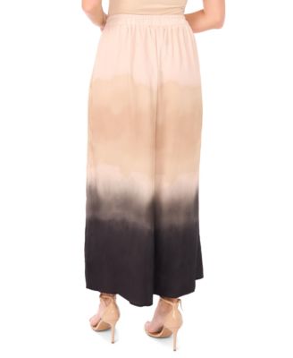 Women's Gathered Tie-Dye Wide-Leg Pants