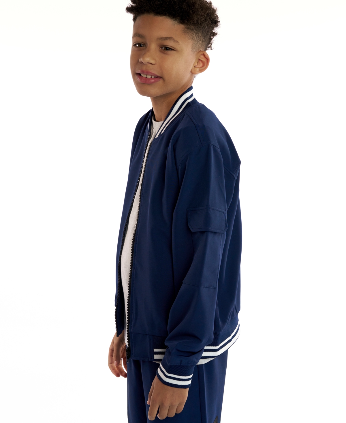 Sovereign Code Boys 5-18 Cedric Long Sleeves Bomber Jacket In Blue