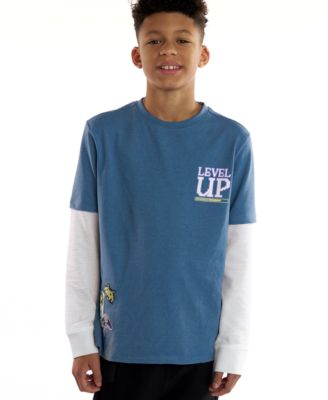 Sovereign Code - Boys 5-20 Harper Twofer Crewneck Layered T-Shirt