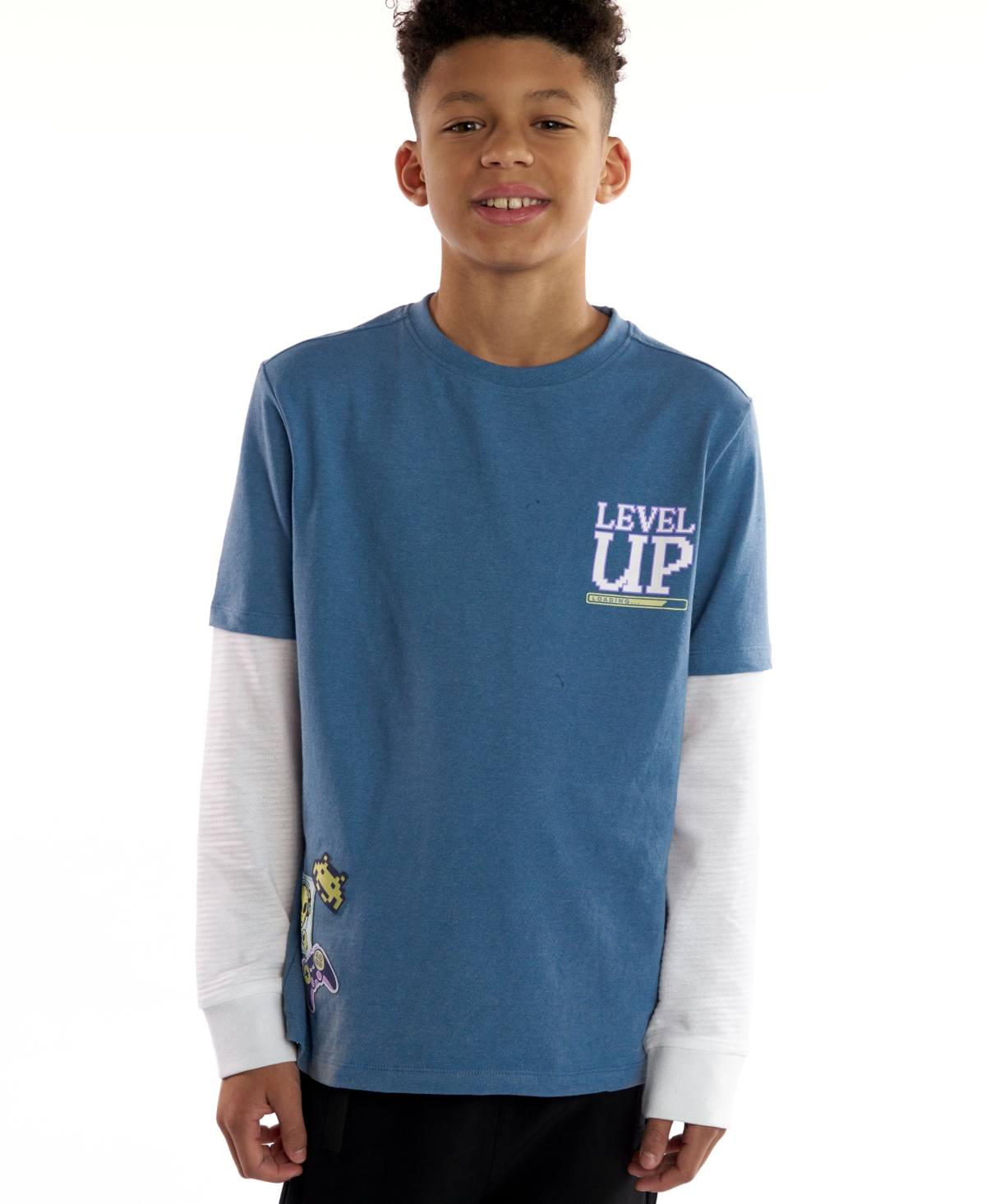 Sovereign Code Boys 5-20 Harper Twofer Crewneck Layered T-Shirt