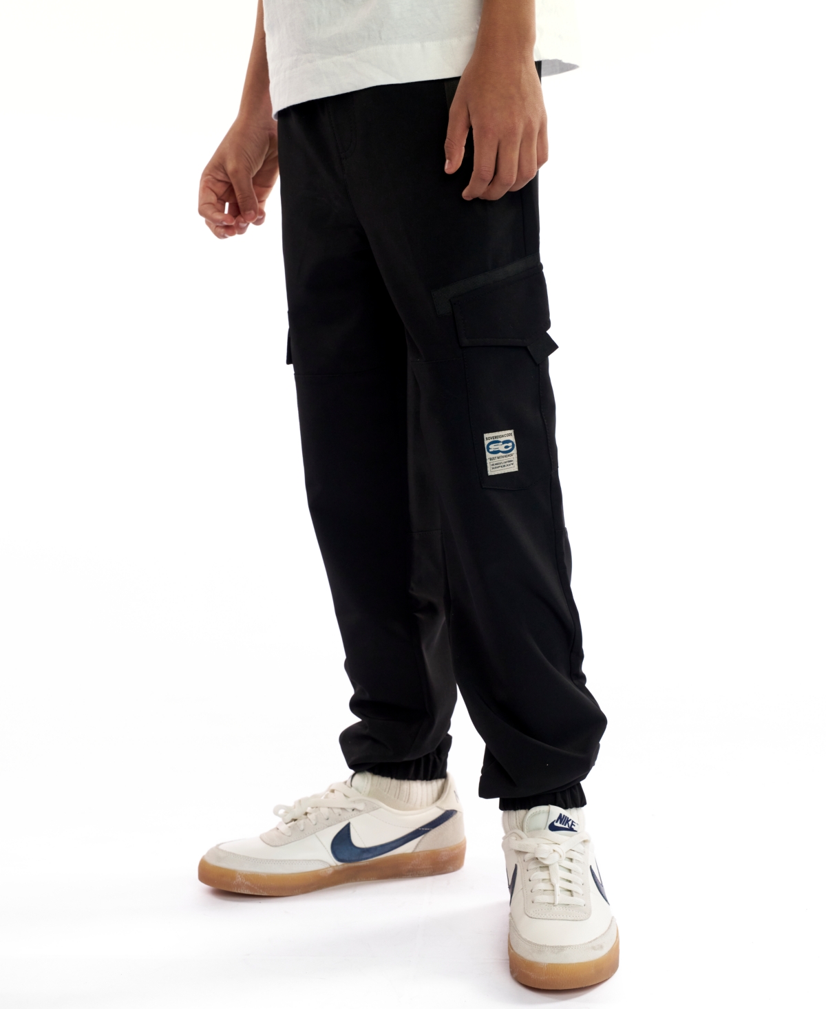 Sovereign Code Boys 5-20 Pull-on Cargo Joggers In Black