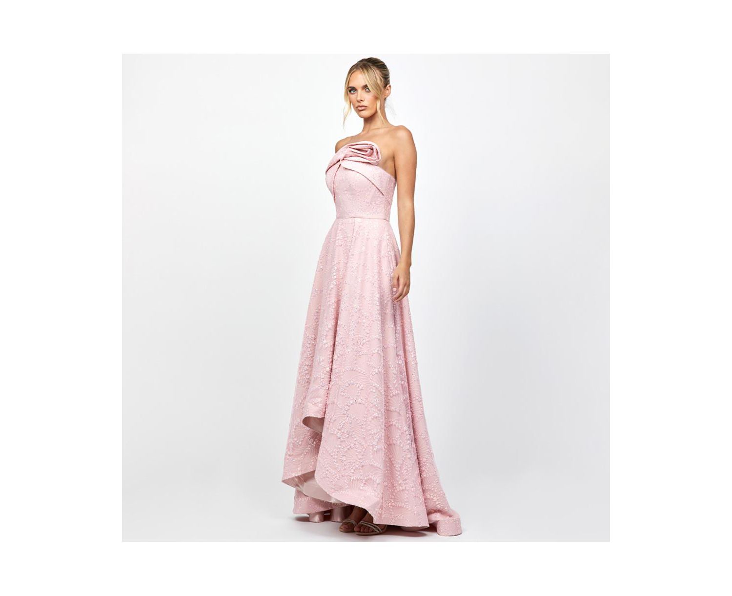 Women's Addyson Strapless Hi Lo Gown