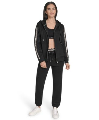 Women's Fleece Logo Tape Hoodie Jacket