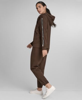 Women's Fleece Logo Tape Hoodie Jacket