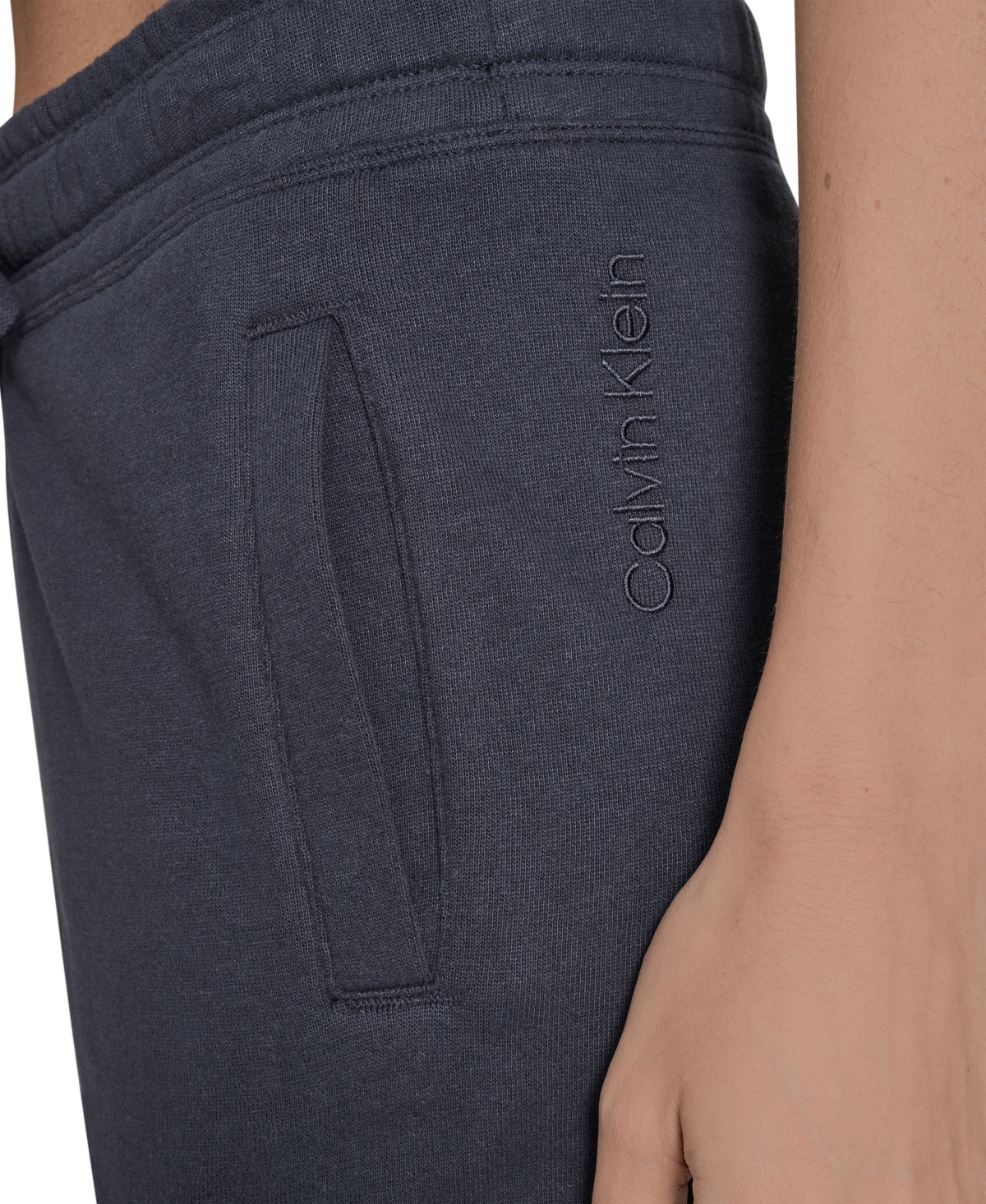 Calvin Klein Women's Fleece High Waist Drawstring Sweatpants In Blue