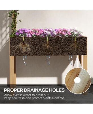 Outsunny Raised Garden Bed with Trellis