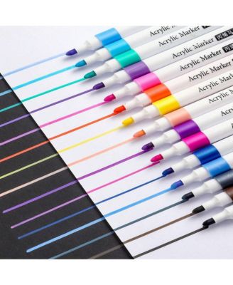 36 Colors Acrylic Marker Pens For DIY Art Painting, Waterproof & Quick-Dry, For Student Art, Anime,Drawing Supplies Back To School
